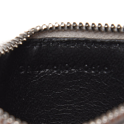 Saint Laurent Grained Calfskin 5 Fragments Zip Pouch Card Holder Silver 6 of 7