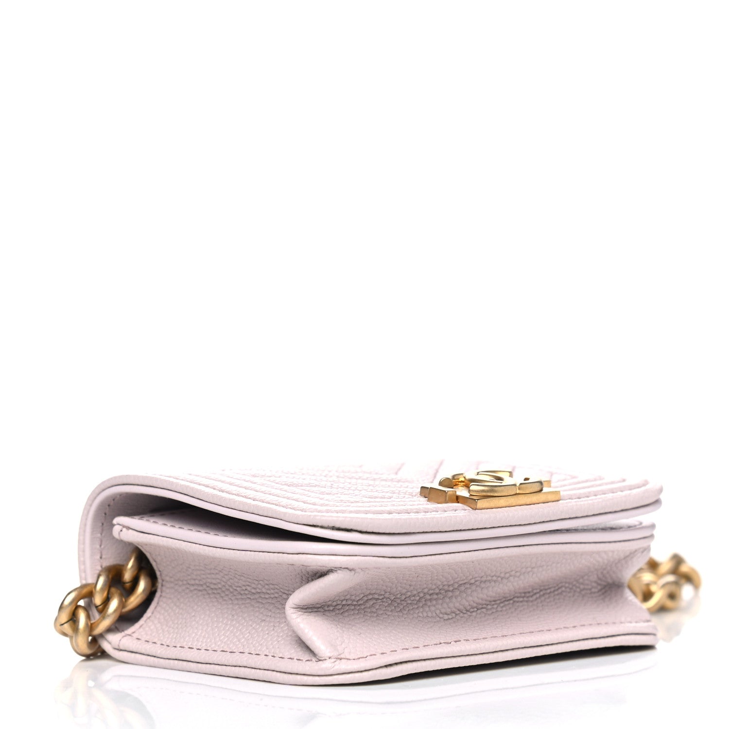 Chanel Caviar Chevron Boy Flap Waist Belt Bag Light Purple 3 of 4