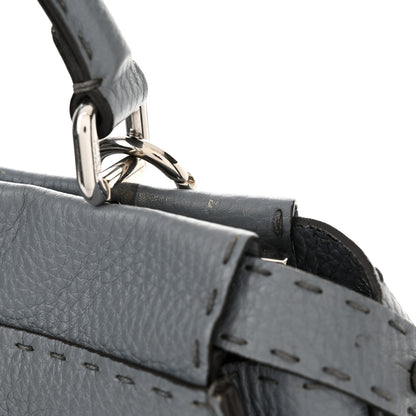 Fendi Cuoio Romano Selleria Bi-Color Medium Peekaboo Iconic Satchel Nube Bordeaux 11 of 11