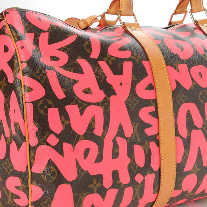 Louis Vuitton Graffiti Keepall 45 Fuchsia 8 of 16