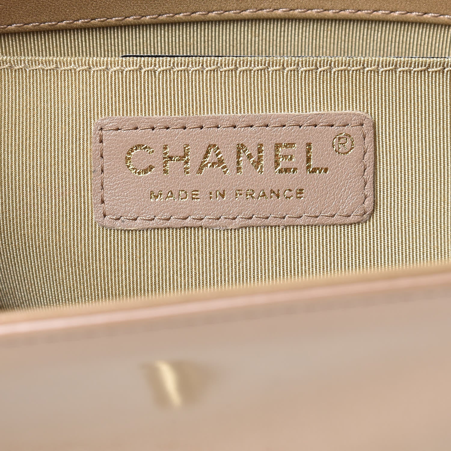Chanel Iridescent Glazed Calfskin Quilted Small Boy Flap Dark Beige 6 of 12
