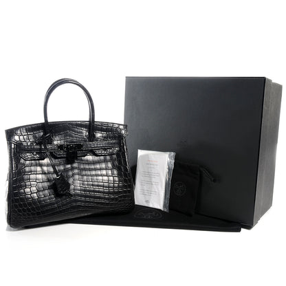 Hermes Matte Niloticus Crocodile Birkin 30 SO BLACK 5 of 10