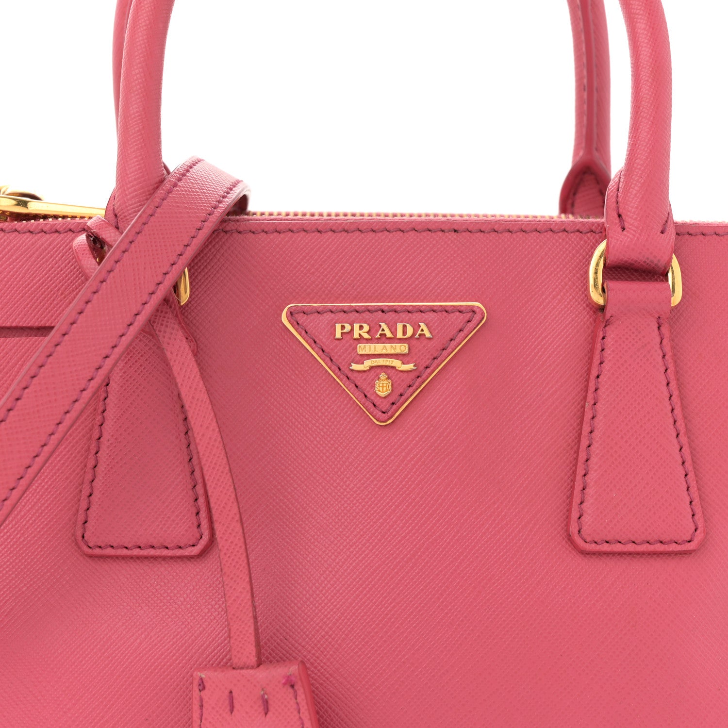 Prada Saffiano Small Galleria Double Zip Tote Peonia 7 of 12