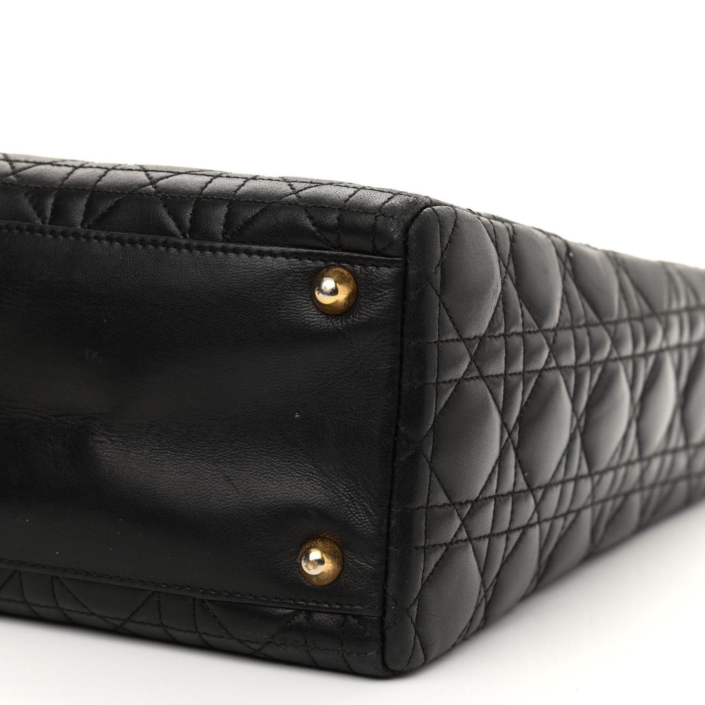 Lambskin Cannage Large Lady Dior Black