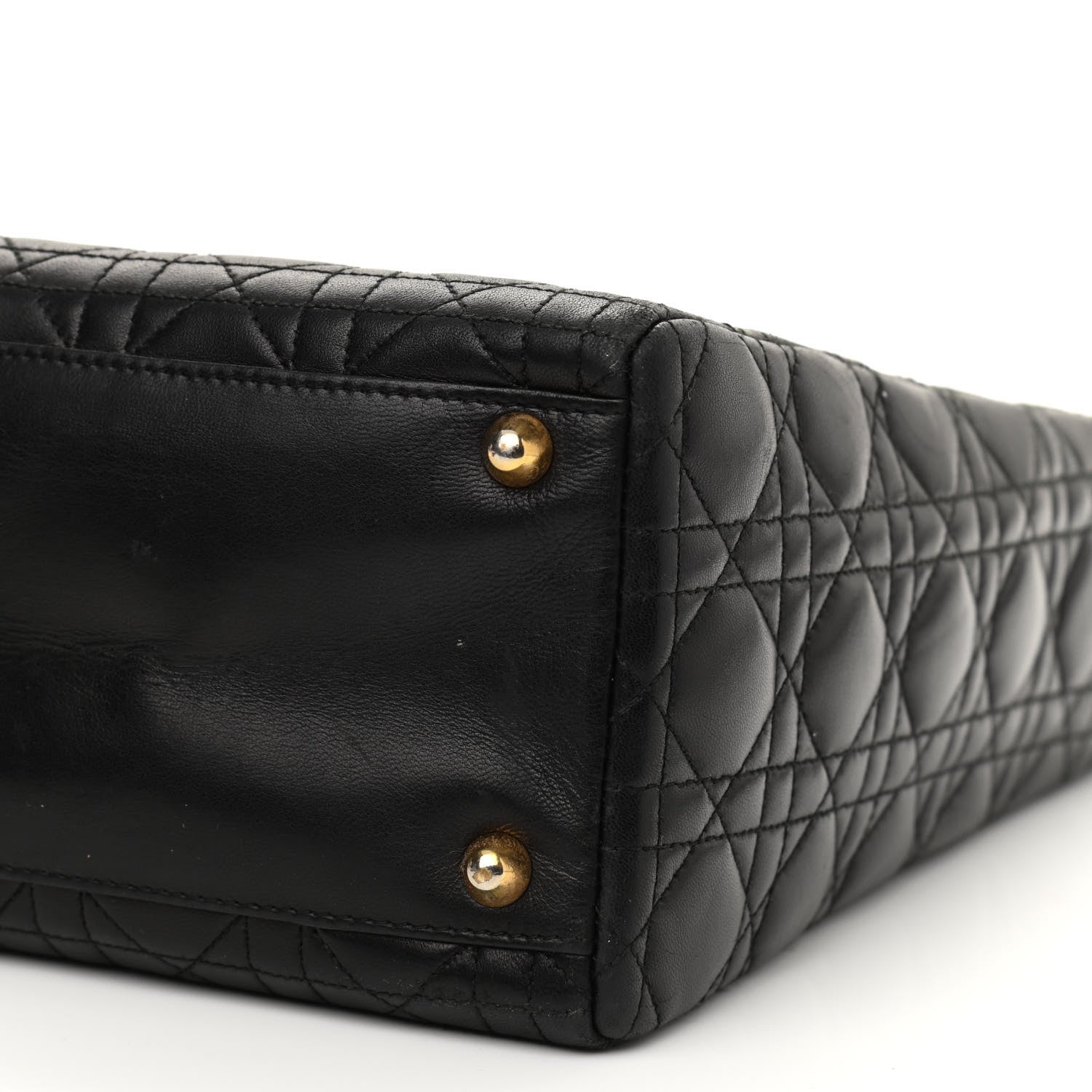 Christian Dior Lambskin Cannage Large Lady Dior Black 10 of 17