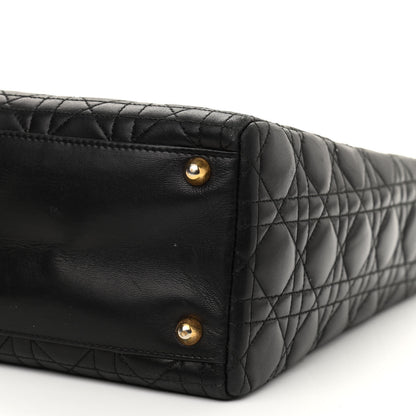 Christian Dior Lambskin Cannage Large Lady Dior Black 10 of 17