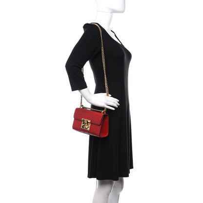 Gucci Guccissima Small Padlock Shoulder Bag Hibiscus Red 2 of 11