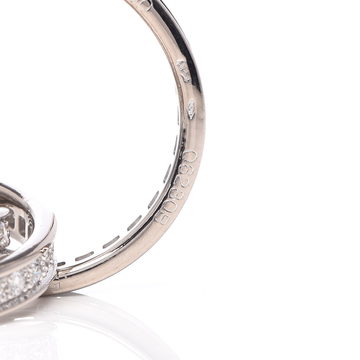 Cartier 18K White Gold Diamond Trinity Ring 53 6.25 6 of 6