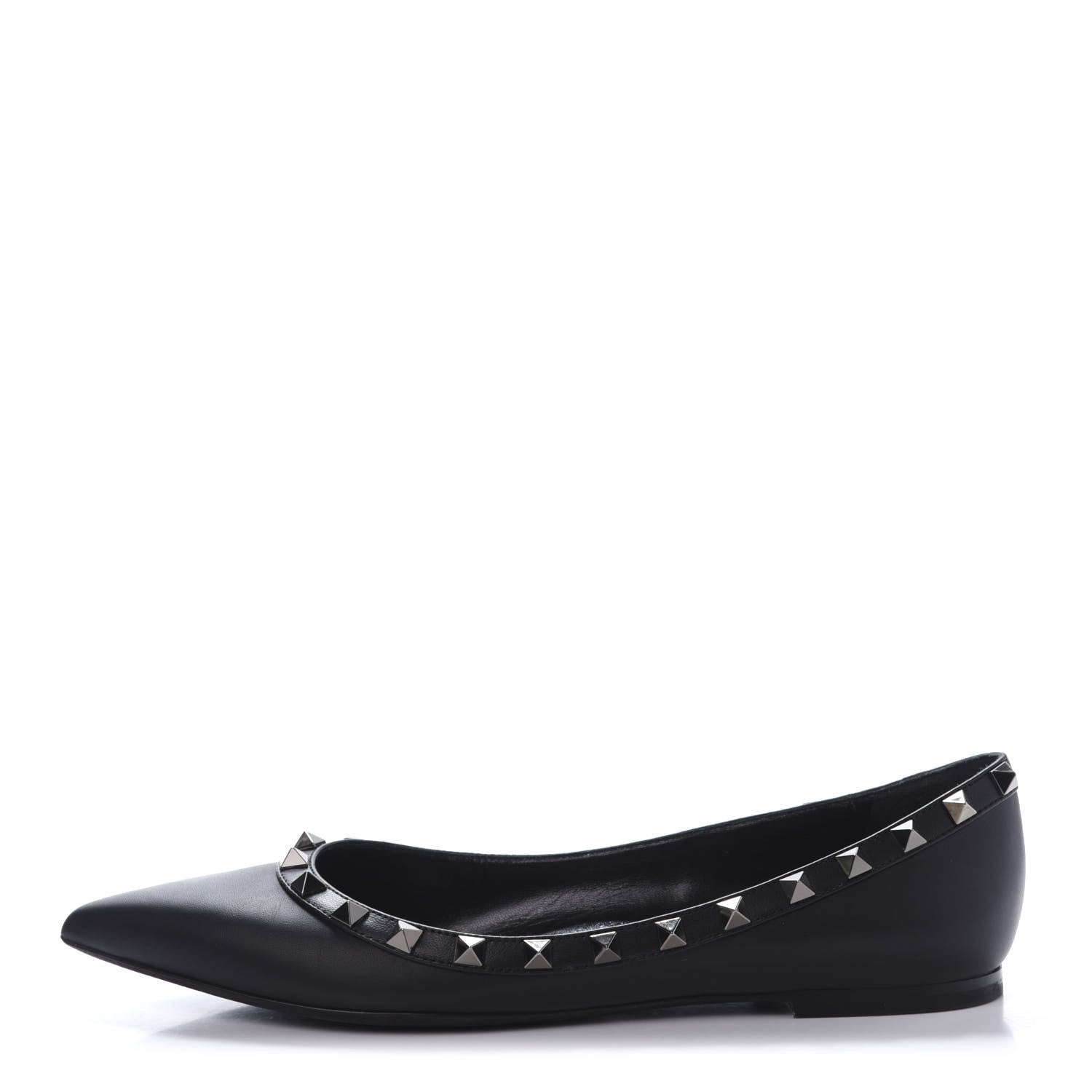 Valentino Garavani Nappa Rockstud Ballerina Flats 38 Black 1 of 9