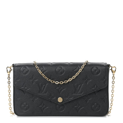 Louis Vuitton Empreinte Pochette Felicie Chain Wallet Black 1 of 8