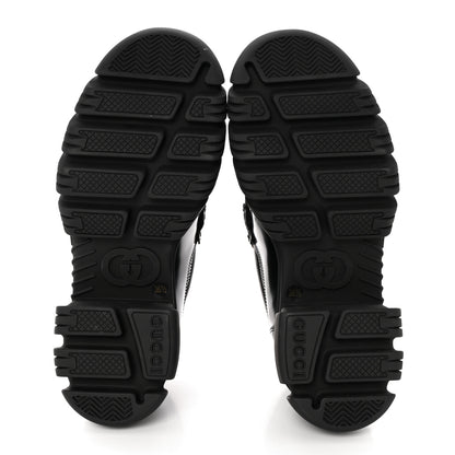 Gucci Magnum Calfskin Nappa Samoa Womens Horsebit Platform Chunky Lug Sole 40mm Loafers 36.5 Black 5 of 11