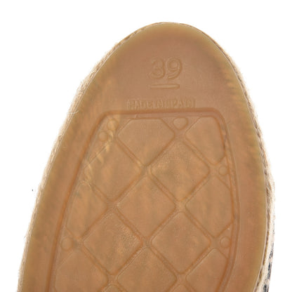 Chanel Lambskin Grosgrain Quilted CC Chain Espadrille Mules 39 Black 7 of 9