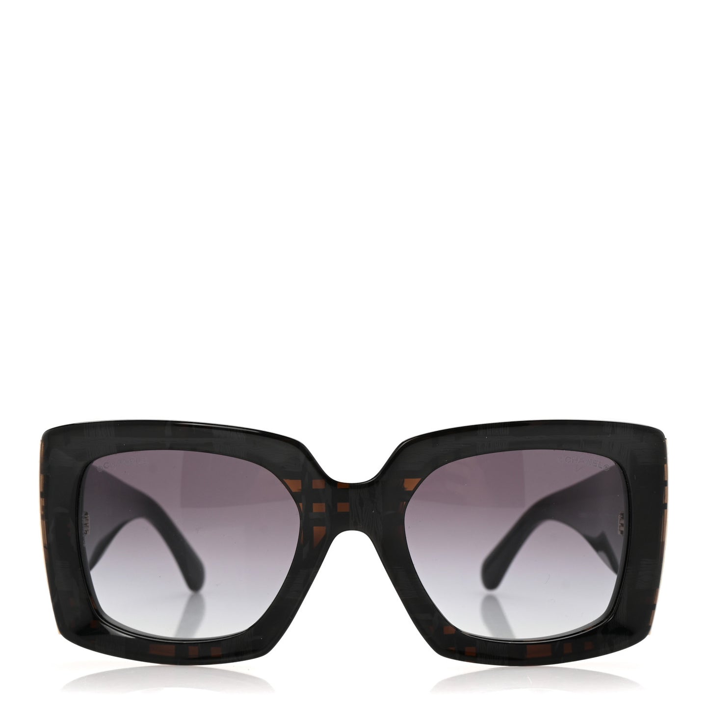 Acetate Rectangle Sunglasses 5435-A Black