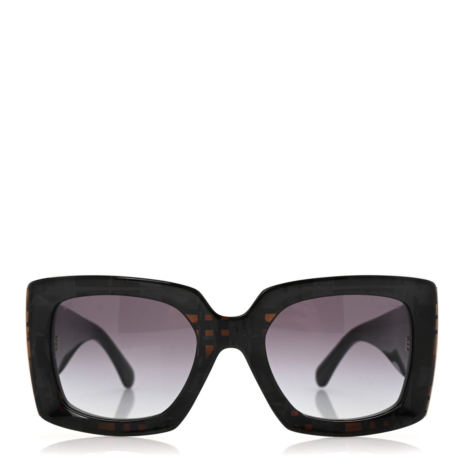 Chanel Acetate Rectangle Sunglasses 5435-A Black 2 of 8