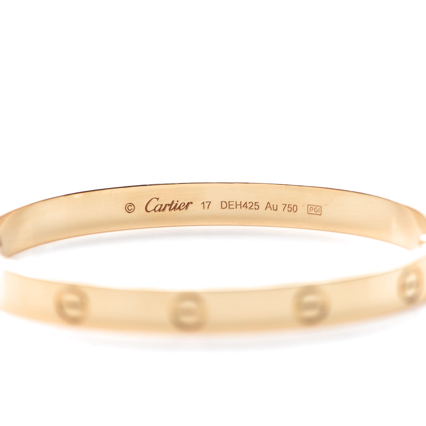 18K Yellow Gold LOVE Bracelet 17