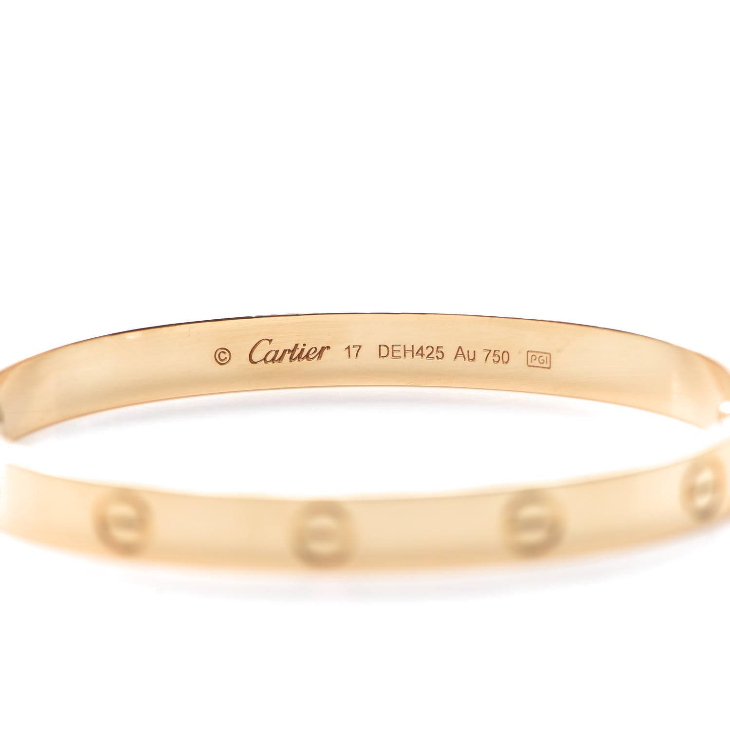 Cartier 18K Yellow Gold LOVE Bracelet 17 5 of 6