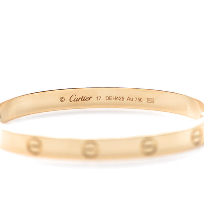 Cartier 18K Yellow Gold LOVE Bracelet 17 5 of 6