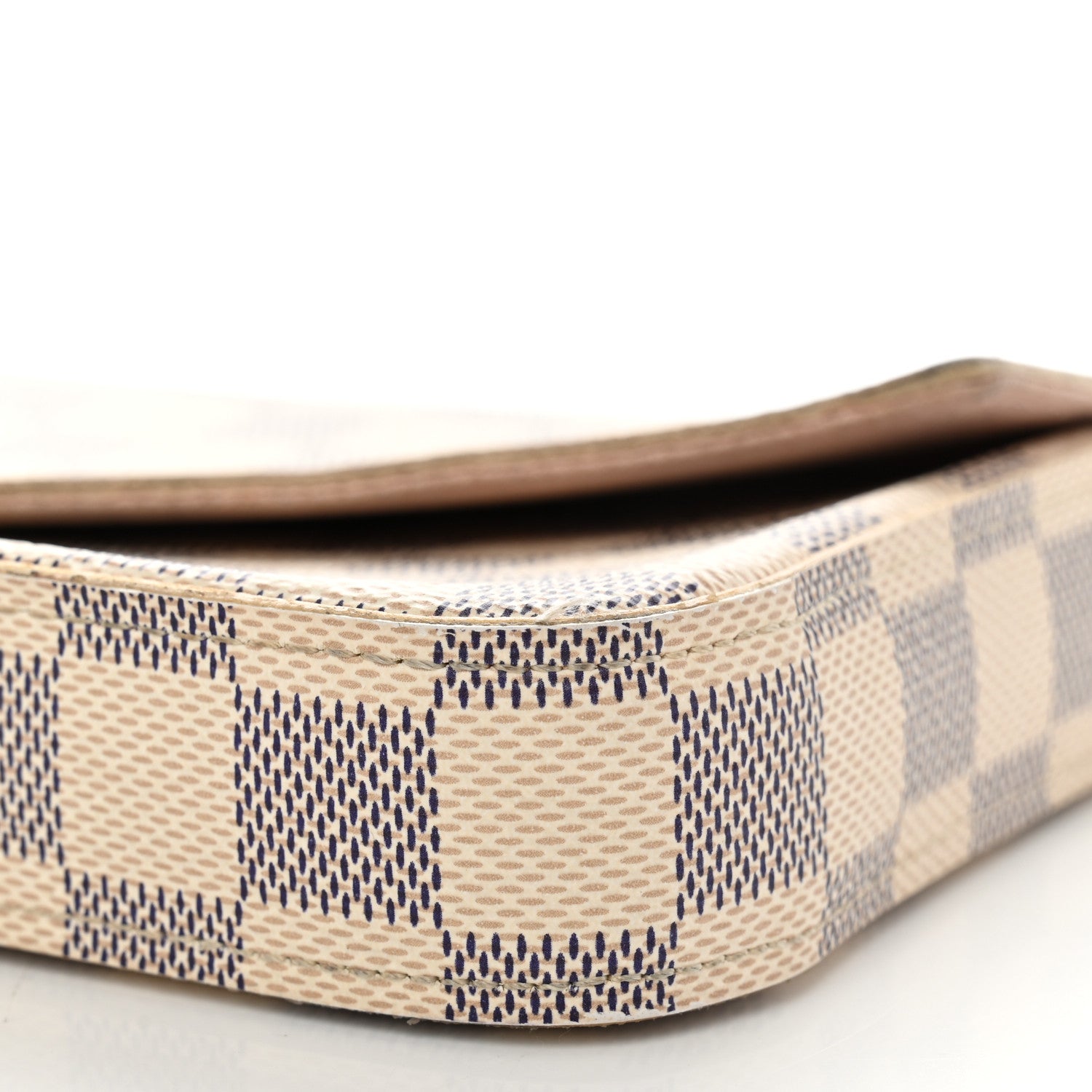 Louis Vuitton Damier Azur Pochette Felicie Chain Wallet Rose Ballerine 10 of 13