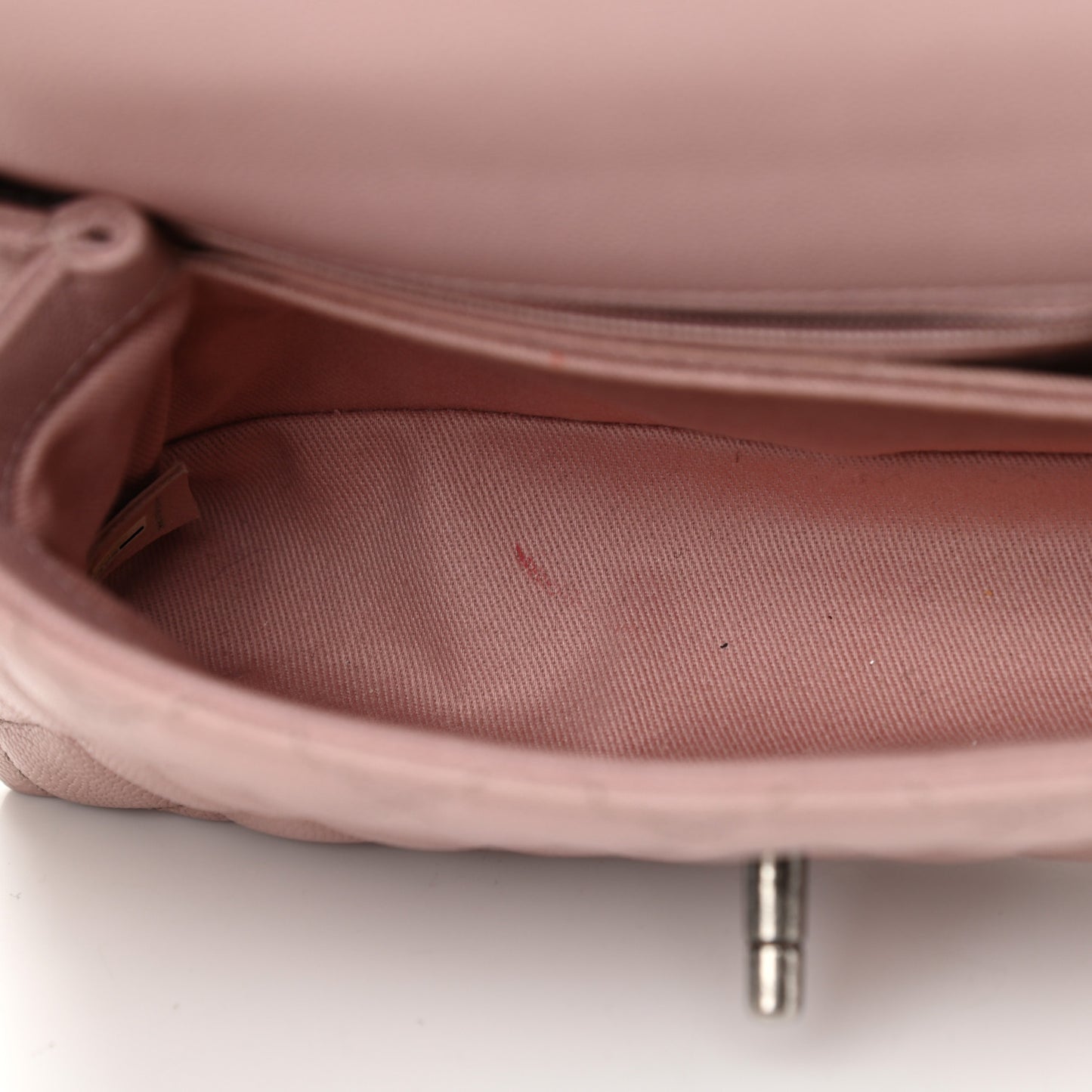Caviar Quilted Mini Coco Handle Flap Light Pink