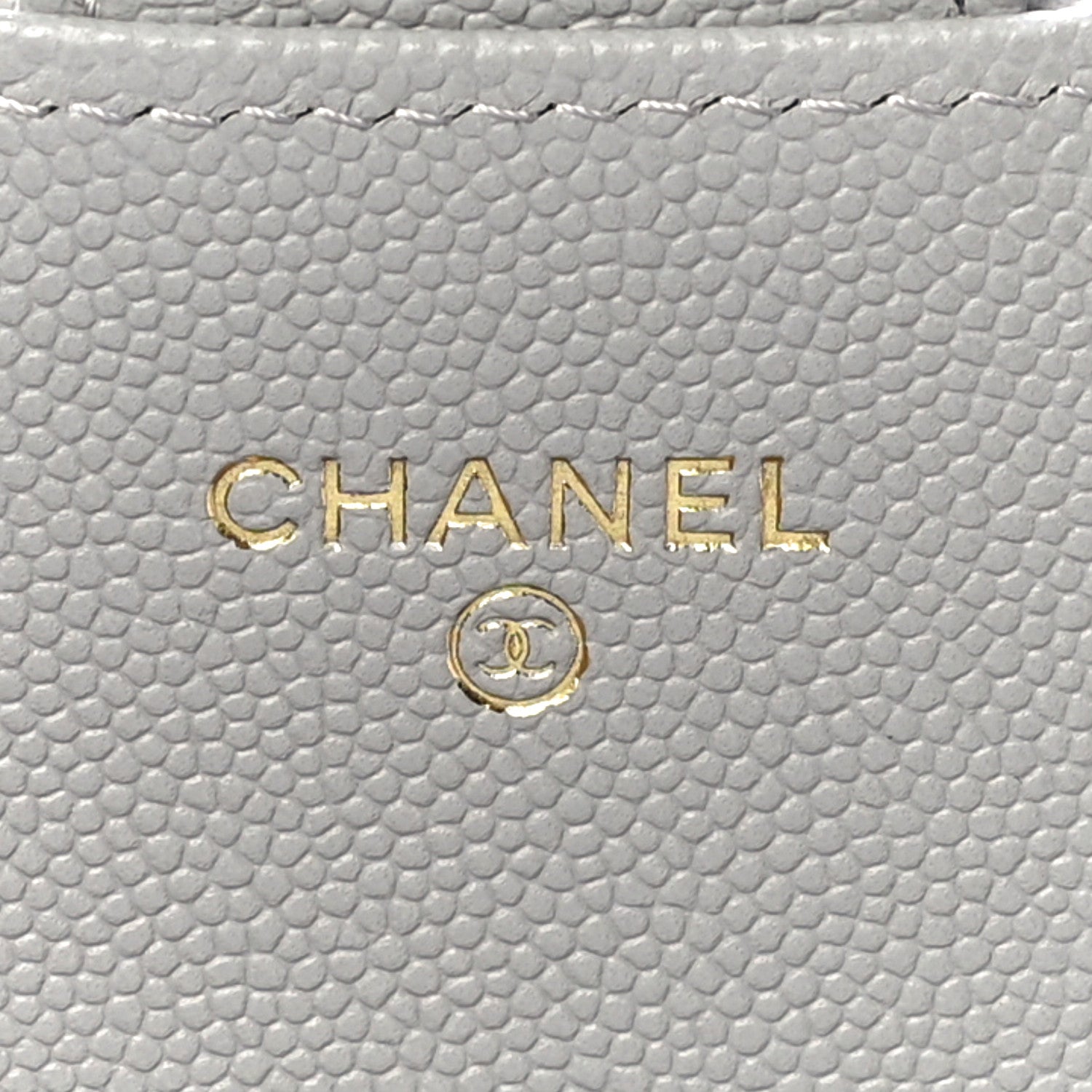 Chanel Caviar Quilted Phone Holder Wallet on Removable Chain Grey 6 of 12