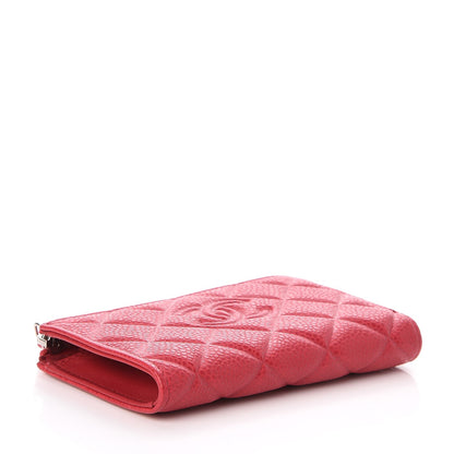 Chanel Caviar Quilted Diamond CC Key Holder Case Dark Pink 4 of 10