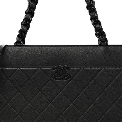 Chanel Caviar Quilted My Everything Large Shopping Tote Black 8 of 12