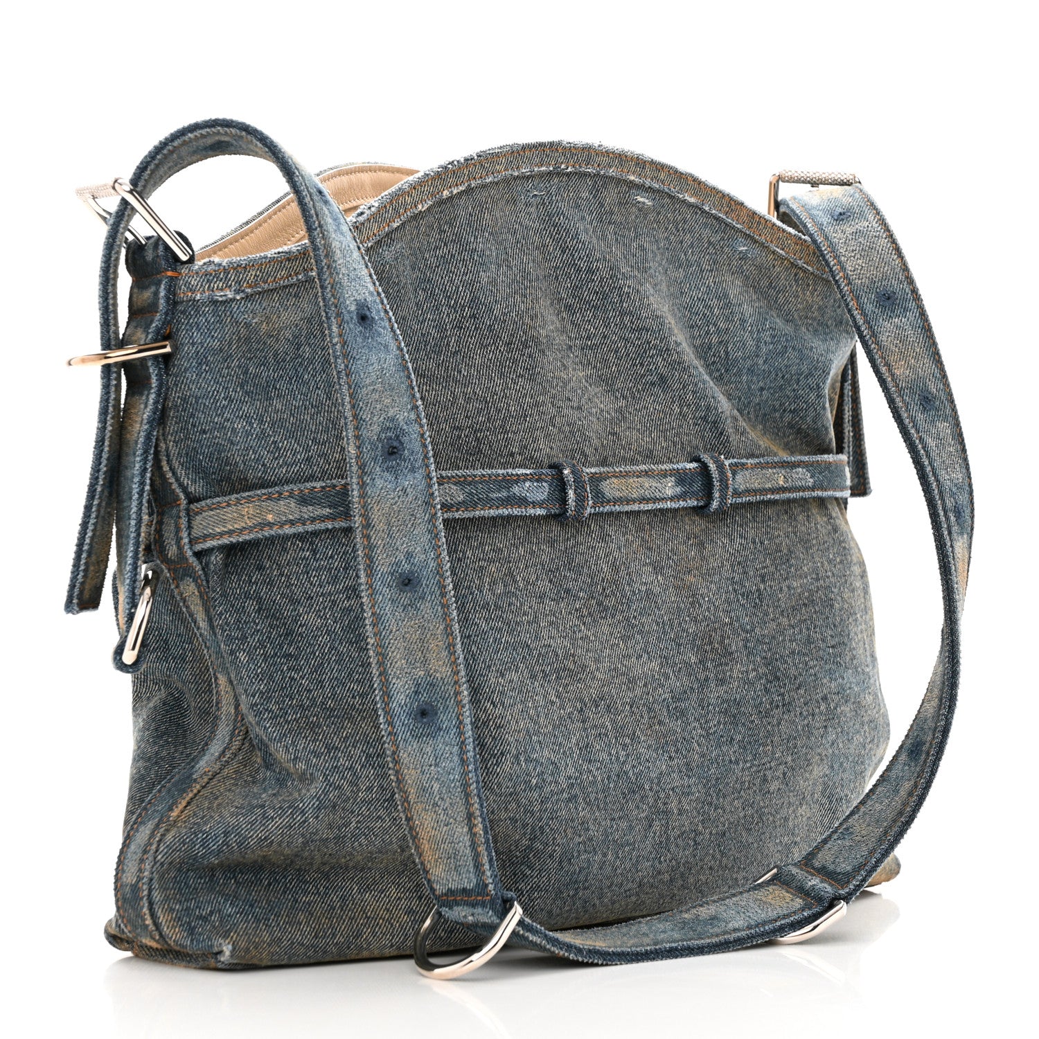 Givenchy Washed Denim Medium Voyou Bag Military Blue 3 of 13