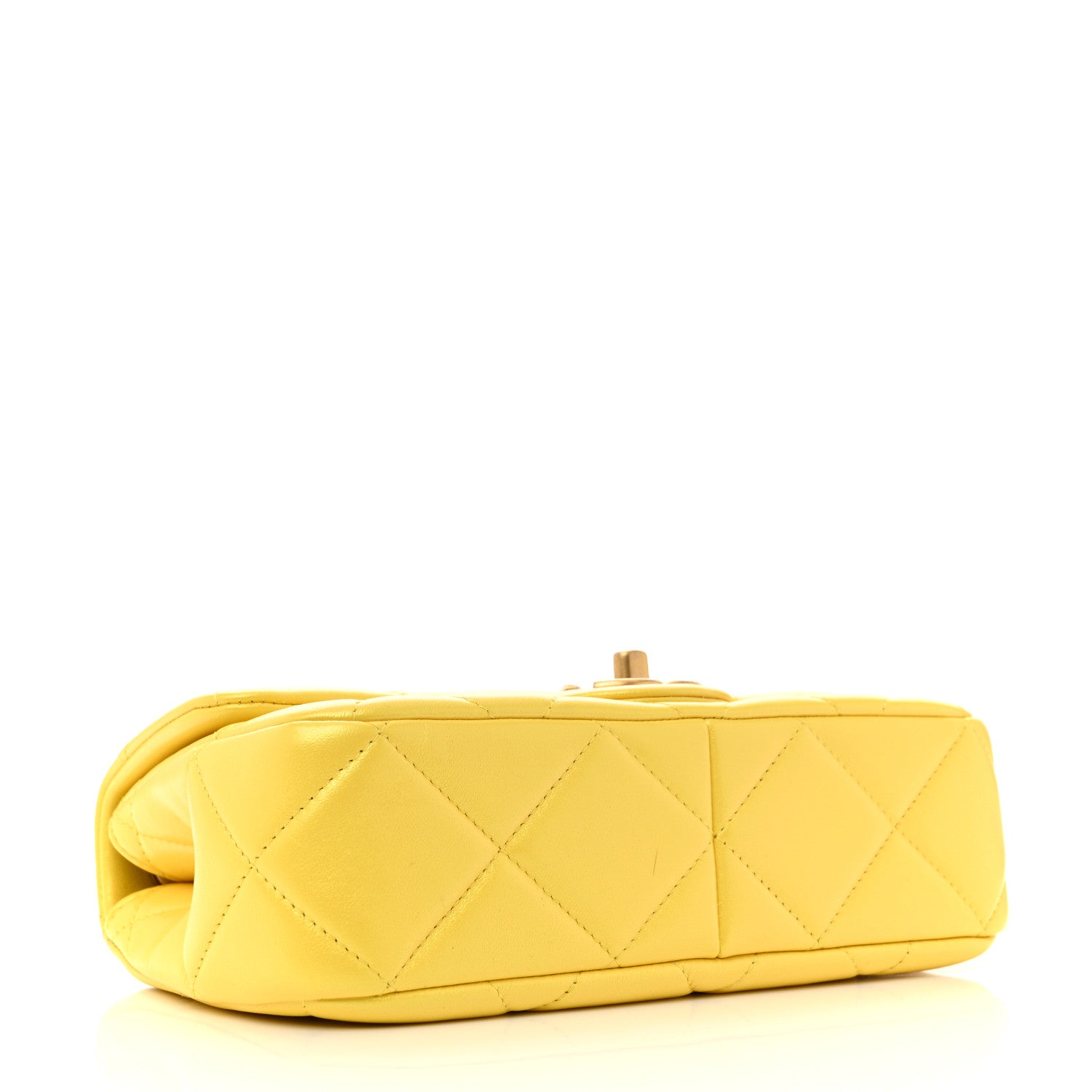 Chanel Pearly Lambskin Pearl Quilted Small Flap Yellow 1789933