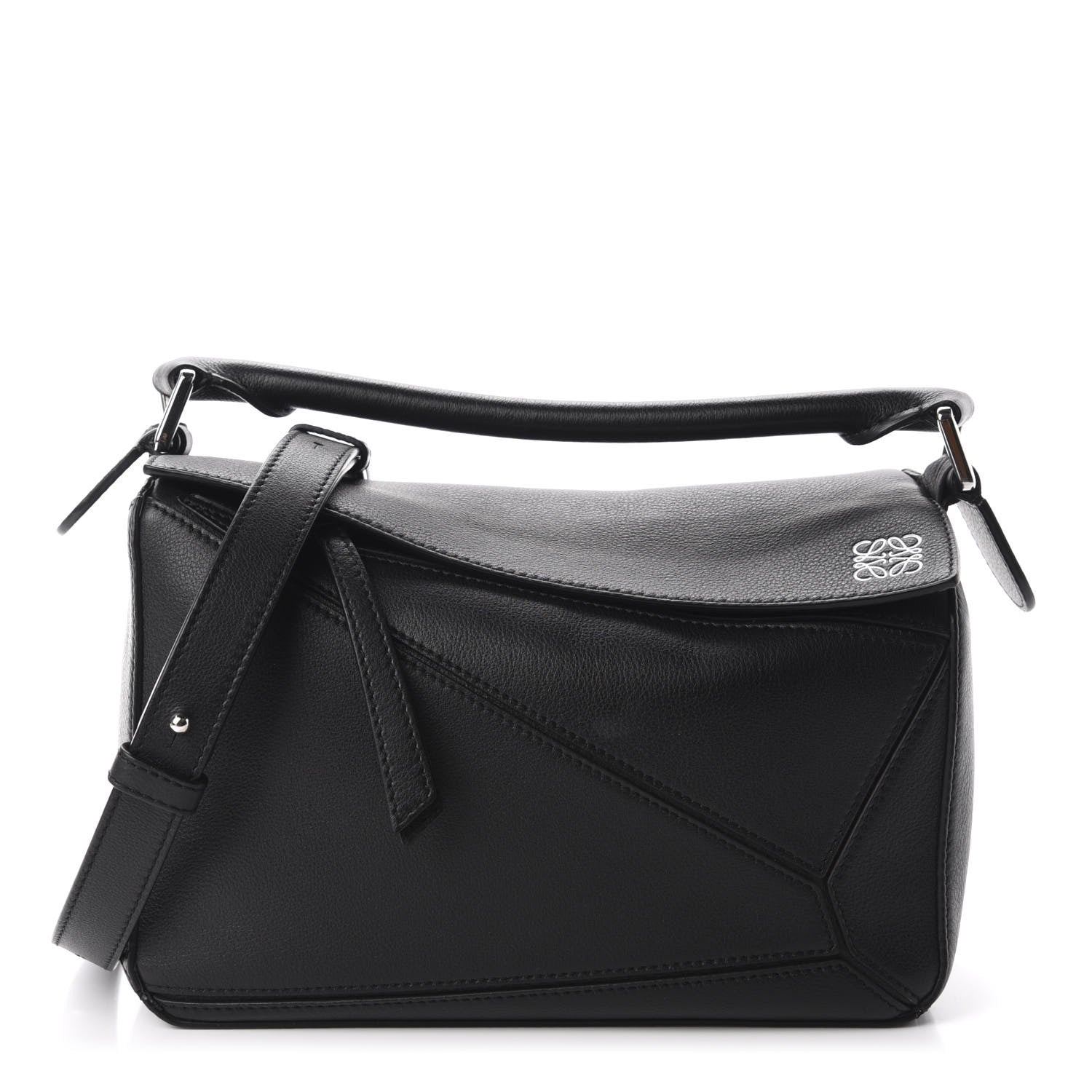 Loewe Calfskin Small Puzzle Bag Black 1 of 10