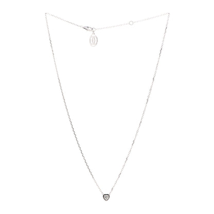 Cartier 18K White Gold Diamond D'Amour Heart Pendant Necklace 3 of 5