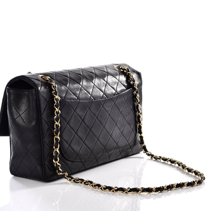 Chanel Lambskin Quilted Medium Single Flap Black 2 of 12