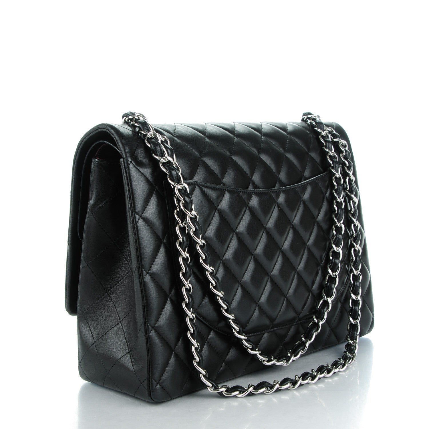 Chanel Lambskin Quilted Maxi Double Flap Black 3 of 8