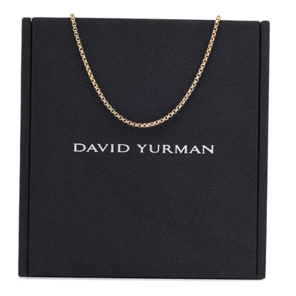 David Yurman 18K Yellow Gold 1.7mm Box Chain Necklace 18" 6 of 6