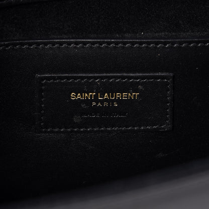 Saint Laurent Calfskin Classic Monogram Tassel Clutch Black 6 of 12