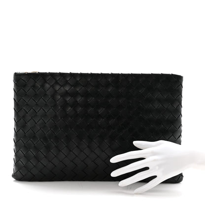Bottega Veneta Nappa Intrecciato Large Flat Pouch Black 2 of 6