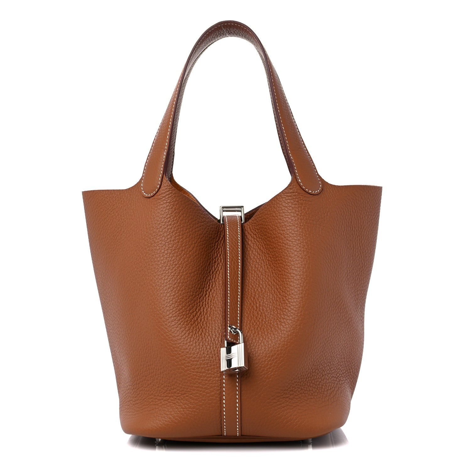 Hermes Taurillon Clemence Picotin Lock 22 MM Gold 1 of 10