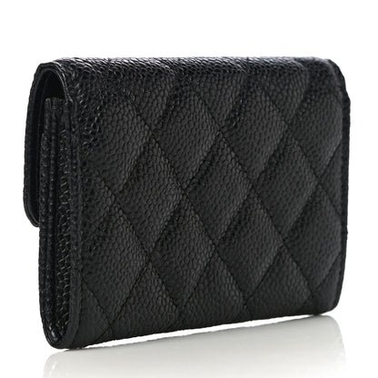 Chanel Caviar Quilted Flap Card Holder Black 3 of 12