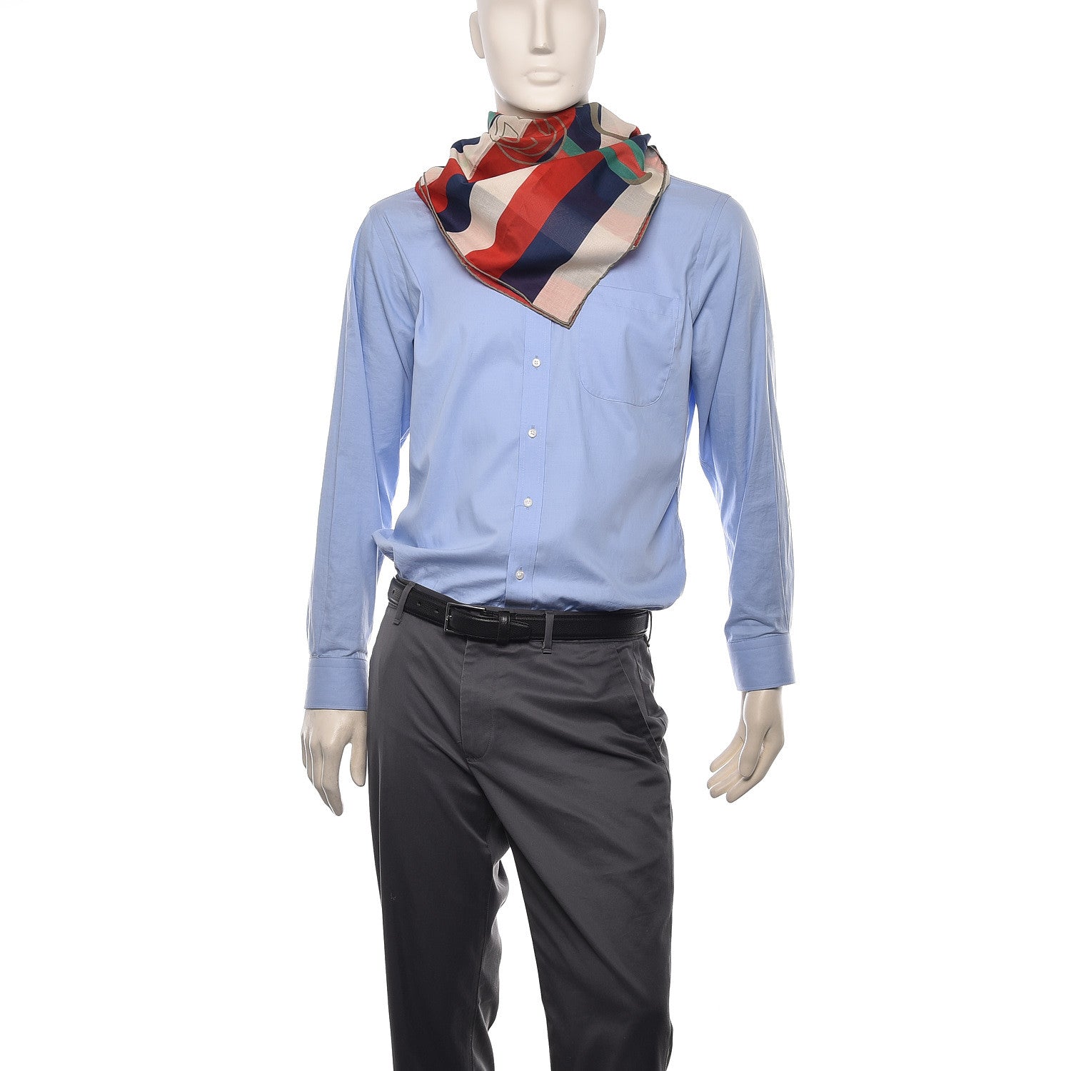 Gucci Cotton Mens Sylvie Logo Scarf Red 2 of 4