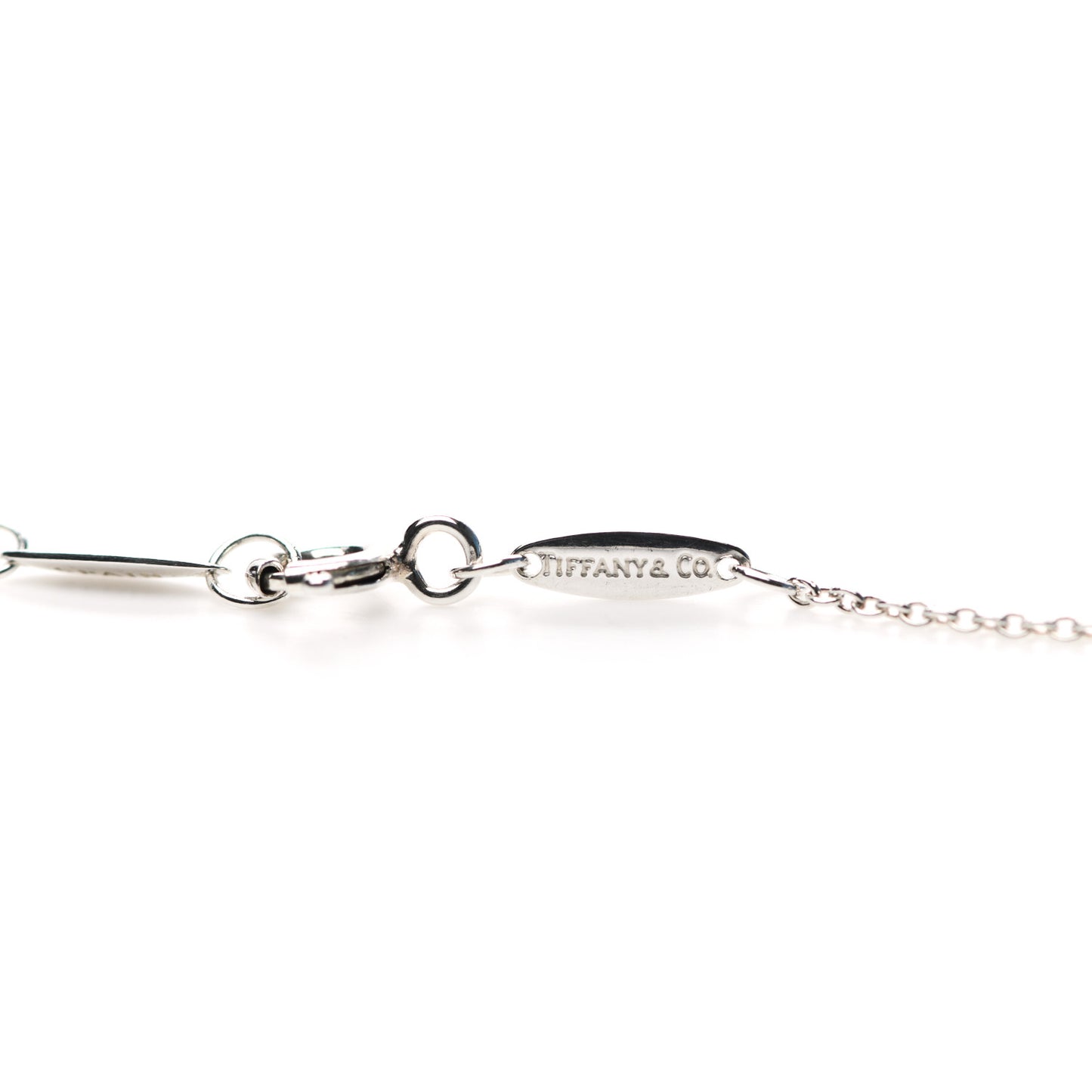 Sterling Silver Diamond .09ct Elsa Peretti Diamonds by the Yard Pendant Necklace