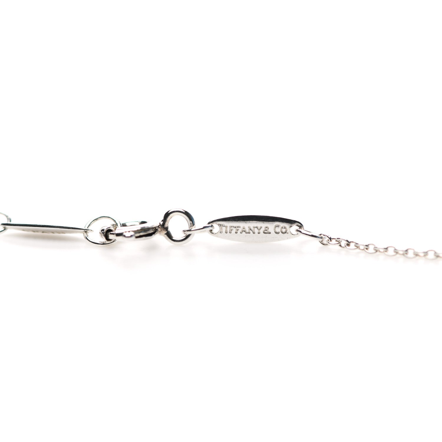 Tiffany Sterling Silver Diamond .09ct Elsa Peretti Diamonds by the Yard Pendant Necklace 4 of 7