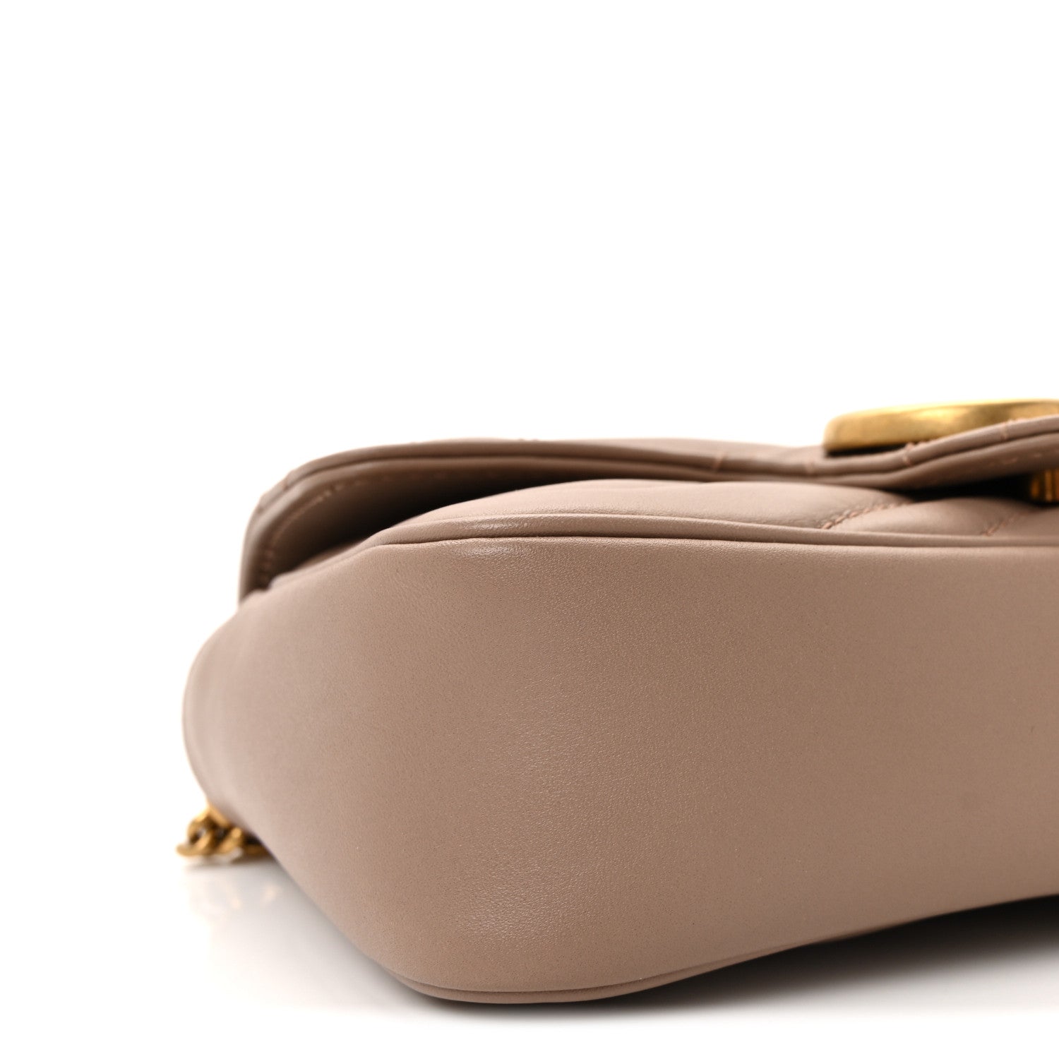 Gucci Calfskin Matelasse Super Mini GG Marmont Shoulder Bag Porcelain Rose 9 of 11