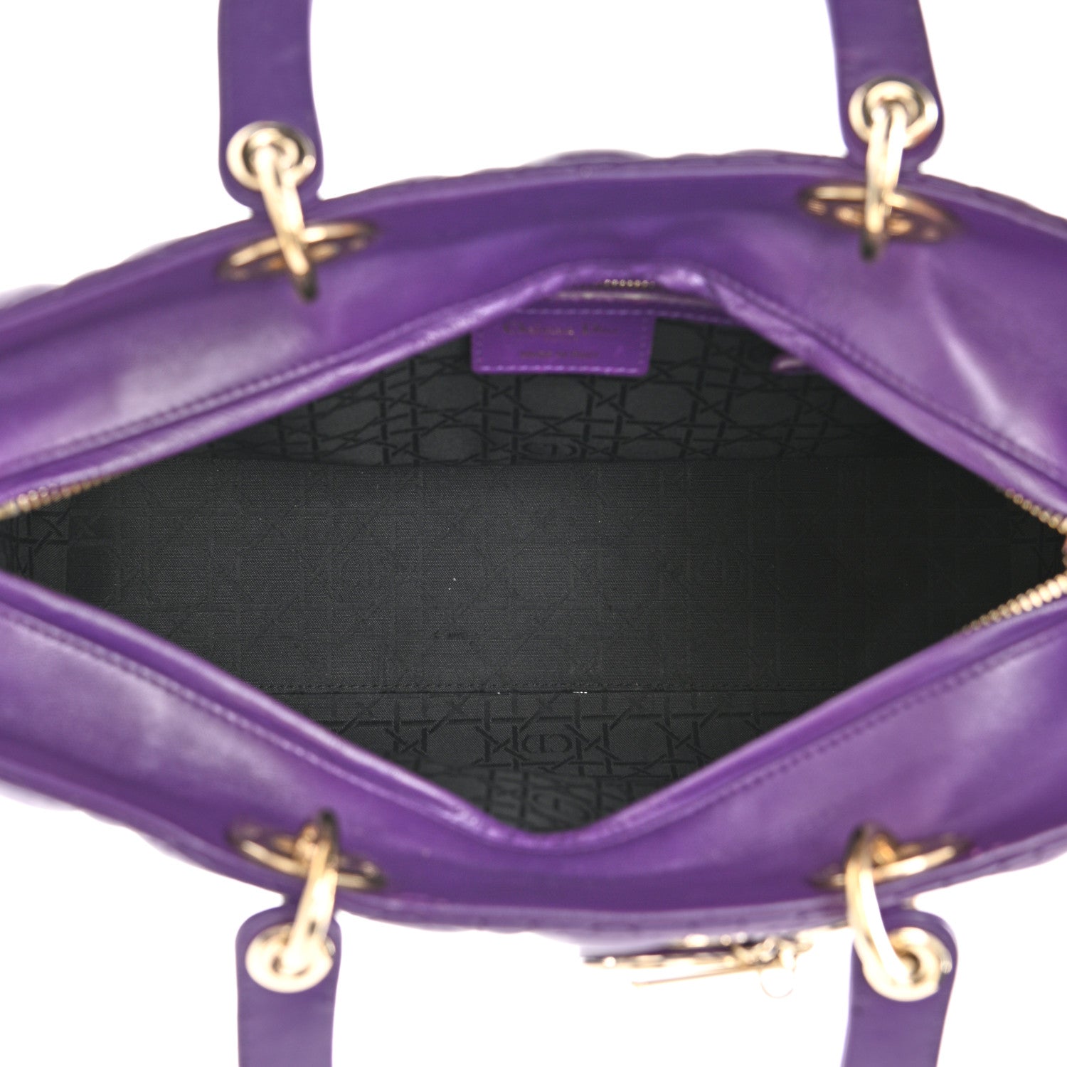 Christian Dior Lambskin Cannage Large Lady Dior Purple 5 of 14
