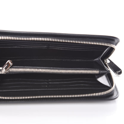 Christian Dior Calfskin Paradise Diorissimo Voyageur Wallet Black 5 of 13
