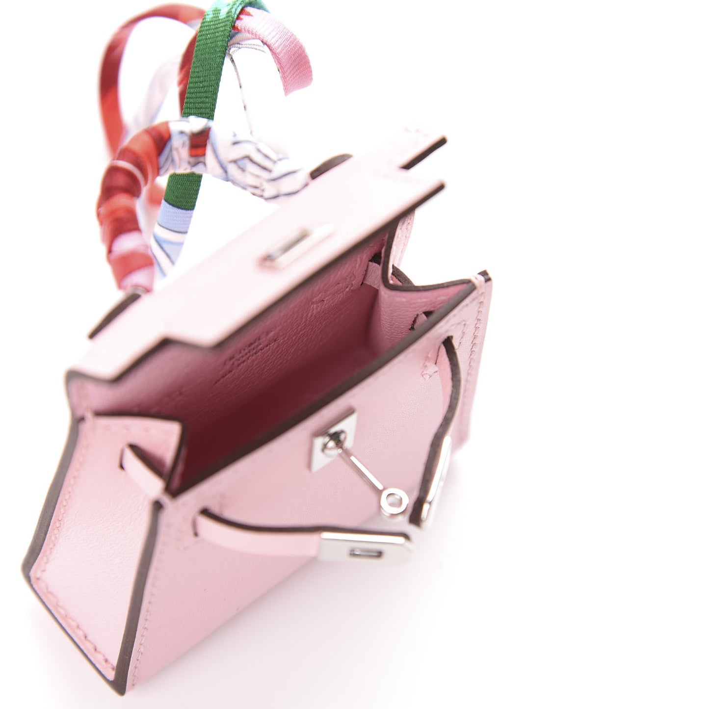 Tadelakt Mini Kelly Twilly Bag Charm Rose Sakura