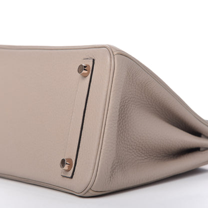 Hermes Togo Birkin 25 Gris Tourterelle 7 of 11