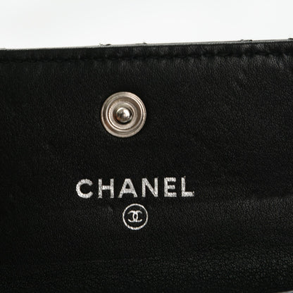 Chanel Calfskin Diamond Stitched Card Holder Wallet Black 5 of 8