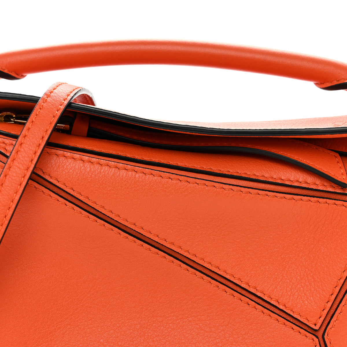 Loewe Calfskin Mini Puzzle Bag Orange 8 of 11
