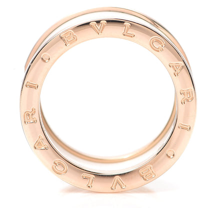 Bulgari 18K Rose Gold White Ceramic B.Zero1 Four-Band Ring 57 8 4 of 6