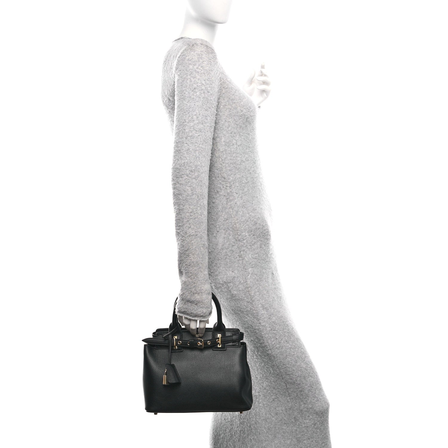 Celine Grained Calfskin Teen Conti Black 2 of 14