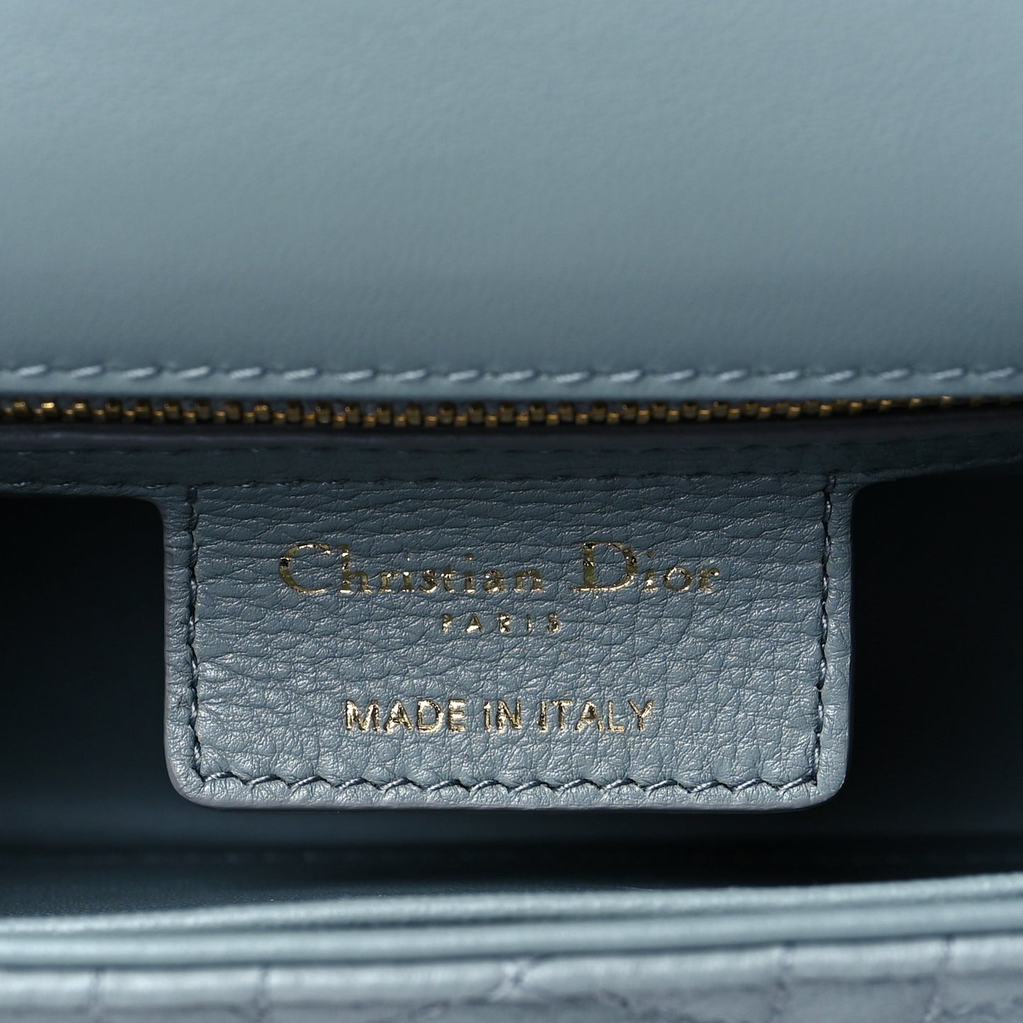 Calfskin Cannage Small Caro Bag Cloud Blue